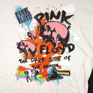 NWOT PINK FLOYD Dark Side of the Moon COTTON GRAPHIC T-SHIRT Size M Tan